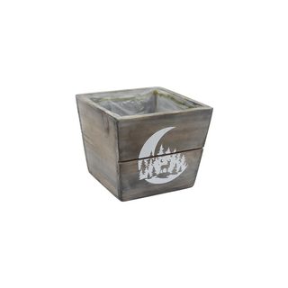 Dřevěný obal na květiny D6296/1 - 12 x 12 x 10 cm
