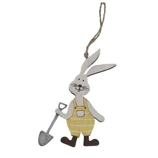 Velikonoční DEKORACE zajíc k zavěšení D6697 - 13,5 cm