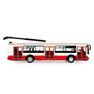 Trolejbus, který hlásí zastávky česky, 28 cm