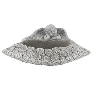 Cementový obal k osázení s andělem X7057 - 30 x 15 x 11 cm