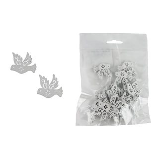Dekorace ptáček, 25 ks D6617 - 3 x 3,3 x 0,3 cm
