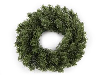Umělý vánoční věnec zasněžený Ø30 cm