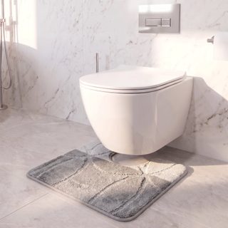 Koupelnová a WC předložka geometrie šedá