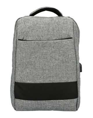 Šedý batoh pro notebook 15,6 palce, USB, UNI