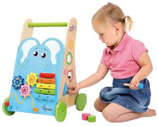 Bino dřevěné chodítko Activity baby (xylofon, FSC 100%)