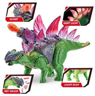 Robo Alive Stegosaurus (chodí, střílí, svítí ve tmě; baterie) Zuru