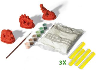 Sádroví dinosauři kreativní set k odlévání z gumové formy