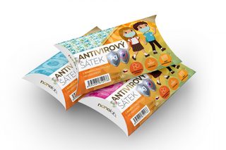 ZLEVNĚNO - Dětský antivirový nanošátek v limitované edici CORONASAURUS