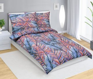 Povlečení bavlněné Modrá,Oranžová,Fialová 90/501