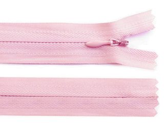 Zip skrytý nedělitelný 3 mm délka 20 cm na sukně / šaty / polštáře