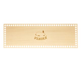 Dno - víko překližkové Natur obdélník s králíčkem 30x10 cm / otvory 6 mm