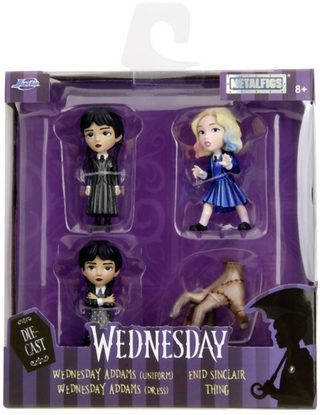 JADA Figurky kovové postavičky 6cm Wednesday set 4ks v krabici