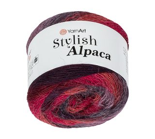 Příze Stylish ALPACA Červená,Fialová 7713