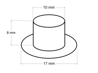 Průchodky s podložkou vnitřní Ø10 mm / vnější Ø17 mm 20 párů