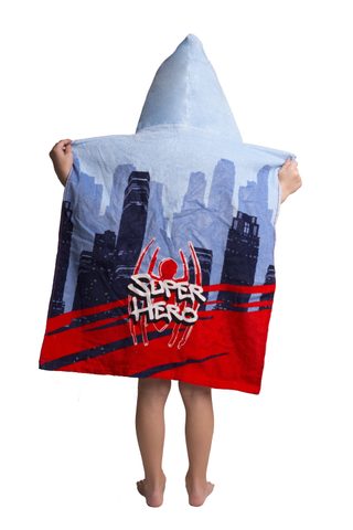 Plážová osuška pončo Spider-man Super hero 50x115 cm