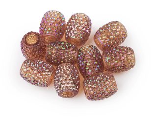 Plastové korálky s velkým průvlekem 13x15 mm  2 kusy