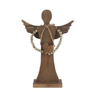 Dekorace anděl se srdíčkem D6546/2 - 41 cm