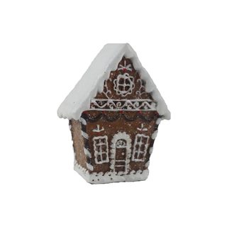 Dekorace perníčkový domeček X7393 - 5.5 × 2.8 × 7 cm