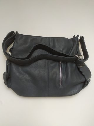 Modrošedá moderní crossbody dámská kabelka 67-MH