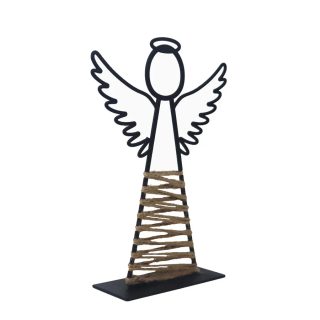 Kovový dekorační anděl K4328/2 - 25 cm