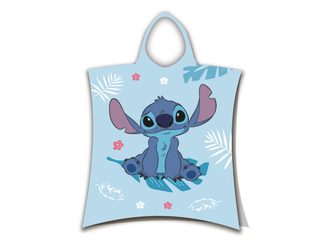 Plážová osuška pončo Lilo and Stitch Blue 50x115 cm