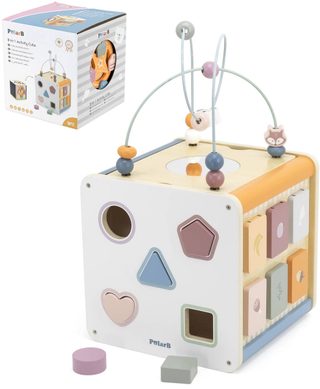 Viga PolarB box aktivit 8v1 (xylofon, vkládačka, labyrint)