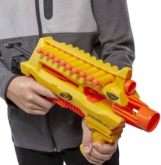 HASBRO NERF Alpha Strike velký žlutý herní set 4 dětské blastery + 20 šipek