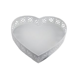 Kovový podnos ve tvaru srdce K3846/1 - 20.5 × 20 × 5 cm