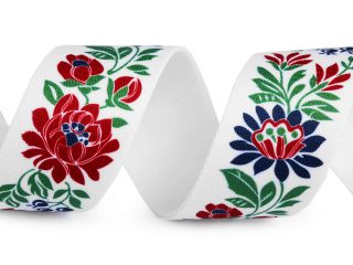 Dekorační pruženka s barevným vzorem, šíře 40 mm, METRÁŽ