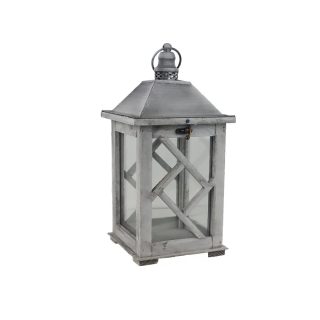 Dřevená lucerna D7226 - výška 34,5 cm