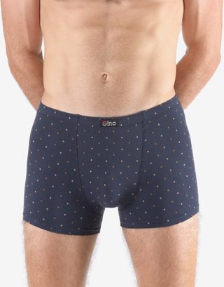 GINA pánské boxerky s kratší nohavičkou, kratší nohavička, šité, s potiskem 73133P
