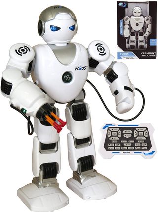 RC robot Fobos CZ (2,4 GHz, baterie, světlo, zvuk, chodící)