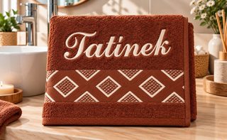 Froté ručník kolekce Diamant s výšivkou Tatínek Hnědá D/418