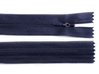 Spirálový zip skrytý šíře 3 mm délka 55 cm dederon