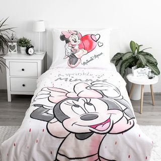 Povlečení Minnie White 140x200, 70x90 cm