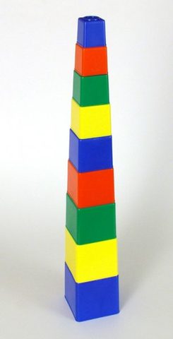 Kubus pyramida skládanka hranatá plast