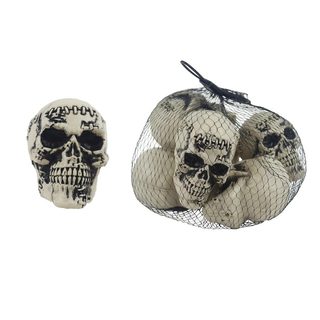 Halloween lebka v tašce, 4 ks X5890 - 6 x 5 x 7 cm
