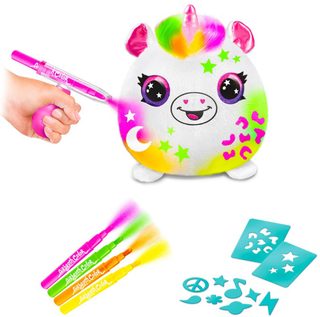EP Line Airbrush Neon Squish Pals Paint Can set plyšák k vybarvení 3 druhy