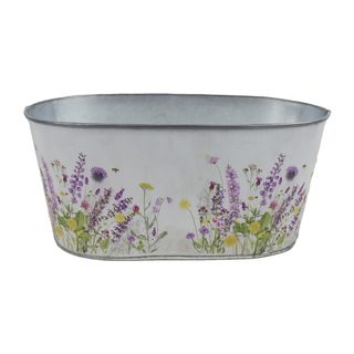 Květináč plechový ovál K4280/2 - 23,5 x 13 x 10,5 cm