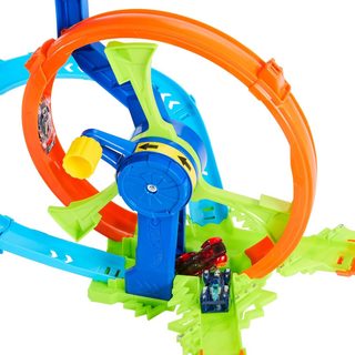 Hot Wheels řetězový náraz (akční dráha + autíčko) Mattel