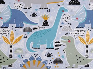 Bavlněná látka / plátno dinosaurus METRÁŽ