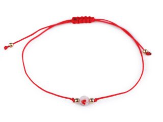 Náramek shamballa srdíčko