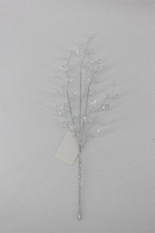 Dekorační větvička s korálky X7589 - 32 cm