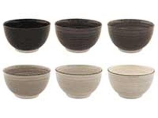 Keramická miska, 6 ks 371505 - dia14×9 cm