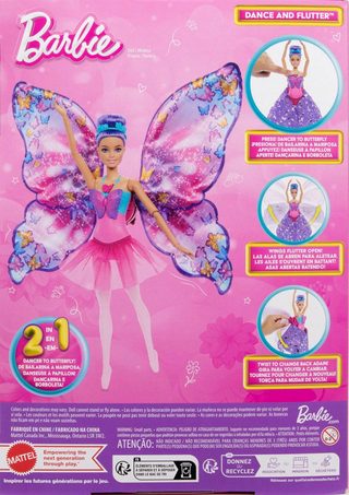 Barbie tanečnice s motýlími křídly 2v1 (proměna) Mattel