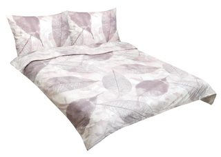 Povlečení bavlna 200x220, 2ks 70x90 cm béžový list