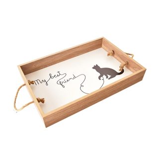 Tác dřevo LOVELY CAT 38x25x6 cm - 38 x 25 x 6 cm
