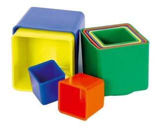 Kubus pyramida skládanka hranatá plast