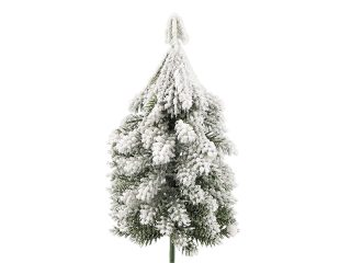 Umělý stromeček na drátku zasněžený do věnců, květináčů 13 cm, 17 cm