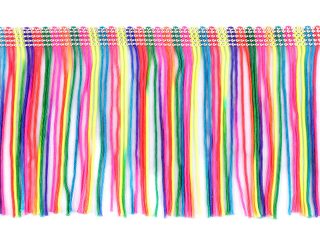 Třásně šíře 10 cm neon METRÁŽ